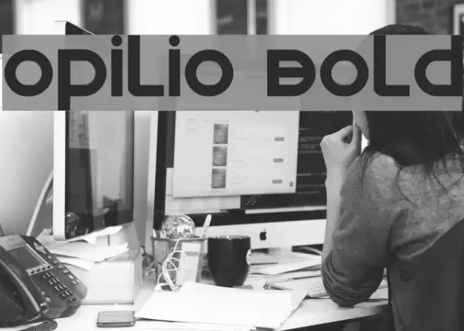 Opilio Bold Font examples