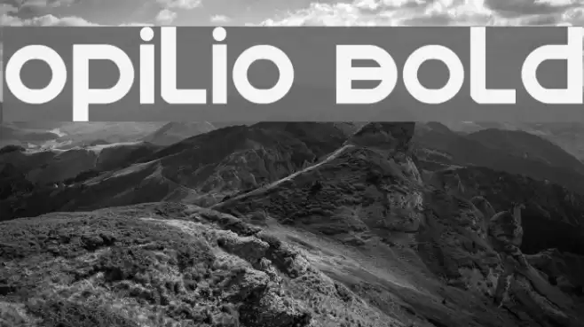 Opilio Bold Font examples