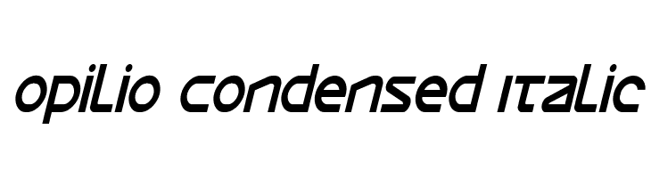 Opilio Condensed Italic Font