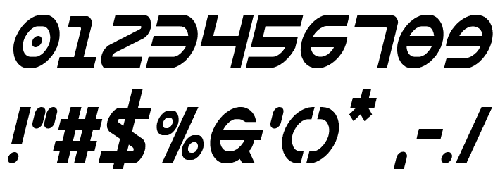 Opilio Condensed Italic Font OTHER CHARS