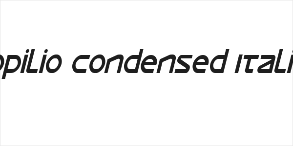 Opilio Condensed Italic Logo