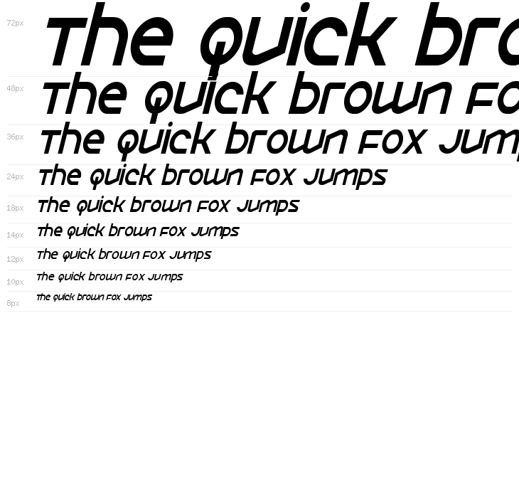 Opilio Condensed Italic Waterfall