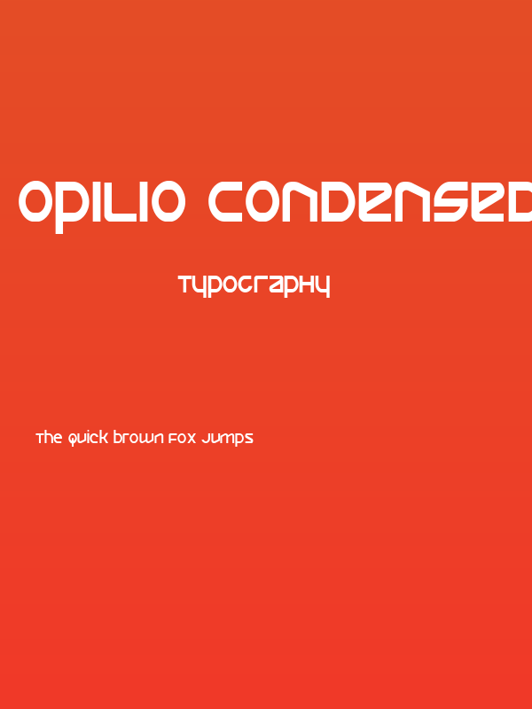 Opilio Condensed Poster