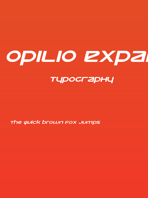 Opilio Expanded Italic Poster