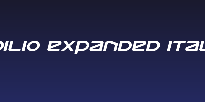 Opilio Expanded Italic Social Header