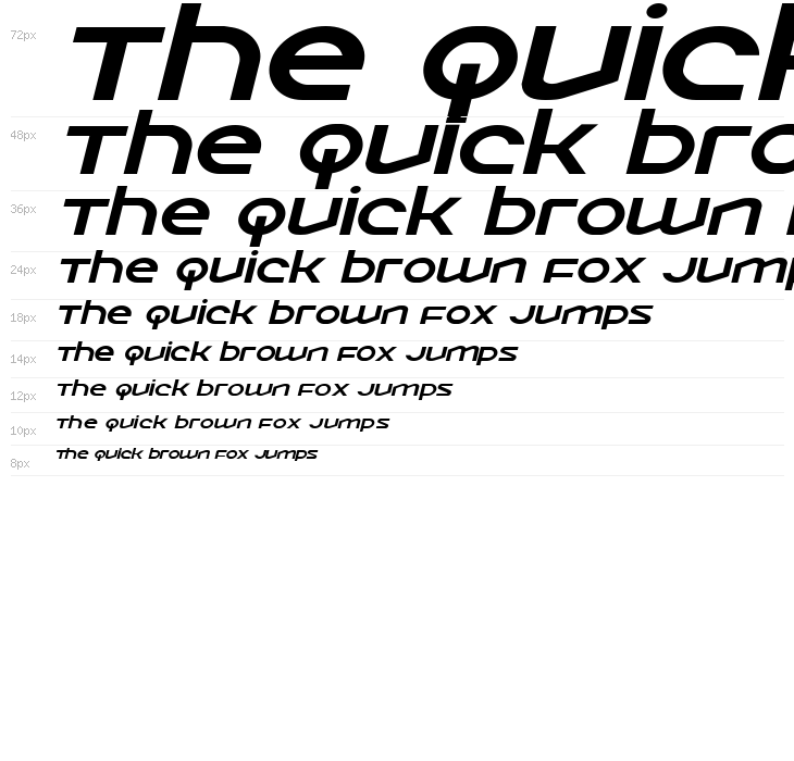 Opilio Expanded Italic Waterfall