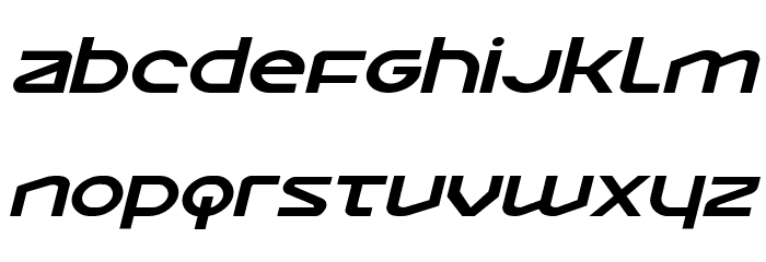 Opilio Expanded Italic Font LOWERCASE