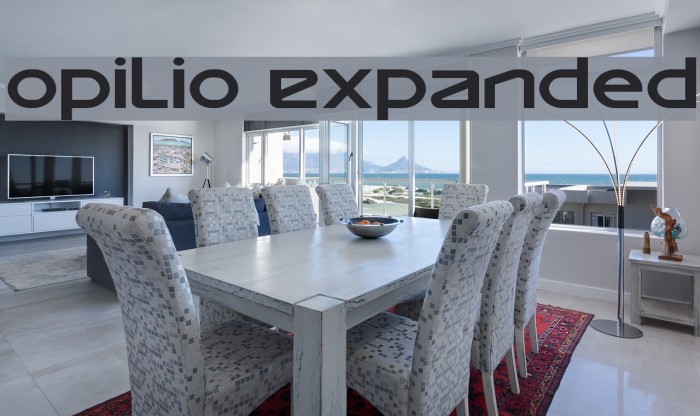 Opilio Expanded Font examples