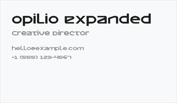 Opilio Expanded Business Card