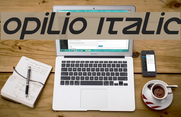 Opilio Italic Font examples