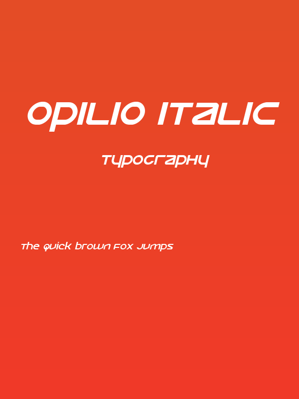 Opilio Italic Poster