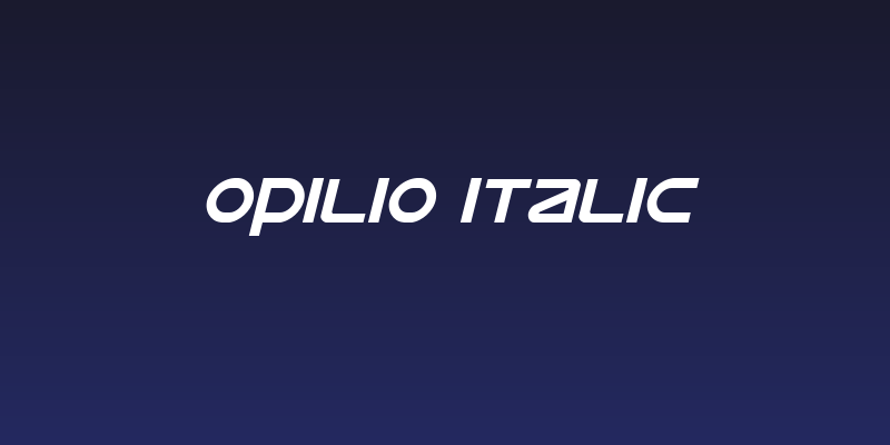 Opilio Italic Social Header