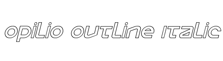 Opilio Outline Italic Font