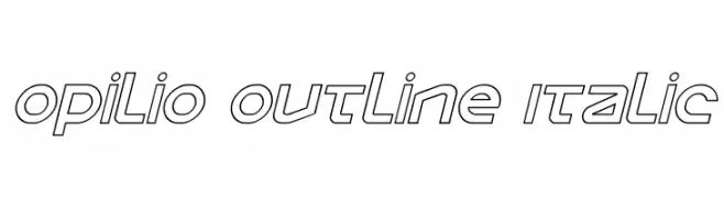 Opilio Outline Italic  免费字体下载
