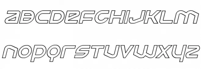 Opilio Outline Italic Fonte MAIÚSCULAS
