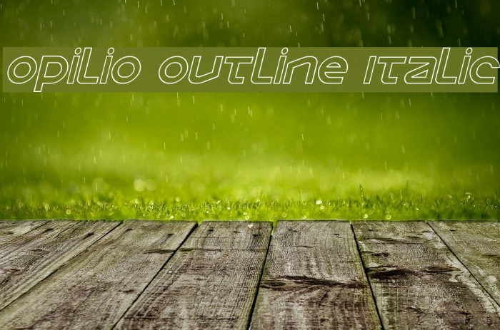 Opilio Outline Italic Font examples