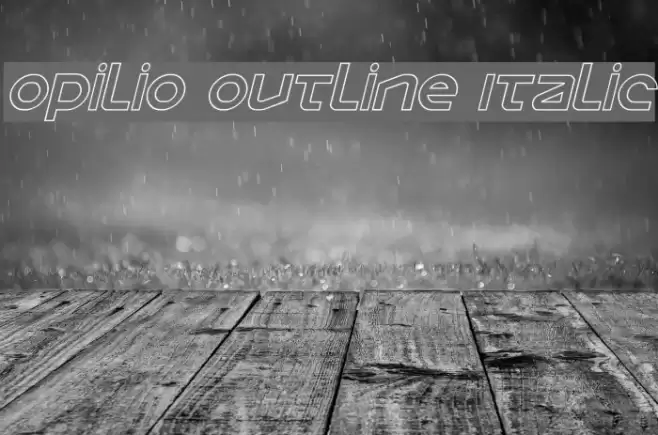 Opilio Outline Italic Font examples