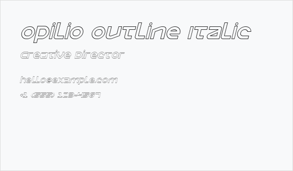 Opilio Outline Italic Business Card