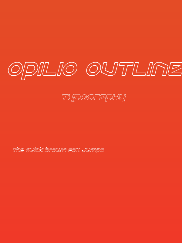 Opilio Outline Italic Poster