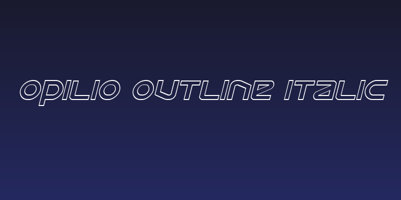 Opilio Outline Italic Social Header