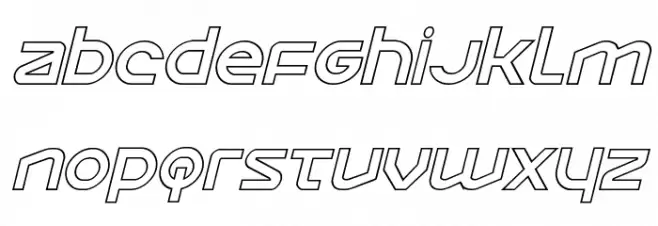 Opilio Outline Italic 字体 小写