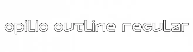 Opilio Outline Regular  Frei Schriftart Herunterladen