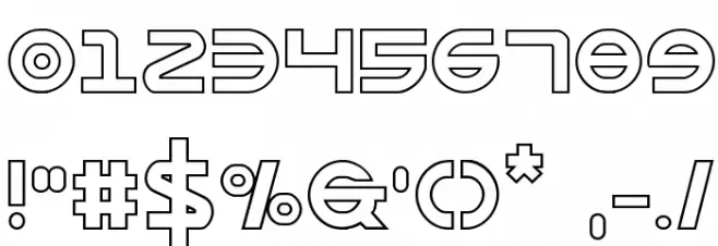 Opilio Outline Regular Font OTHER CHARS
