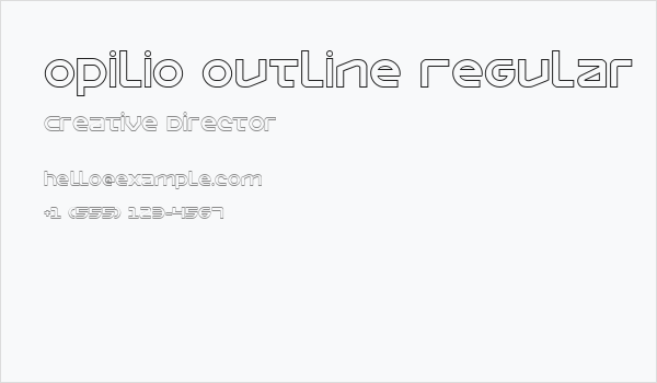 Opilio Outline Regular Business Card