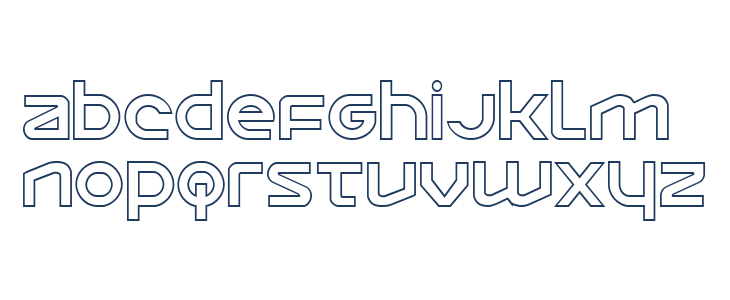 Opilio Outline Regular Lowercase