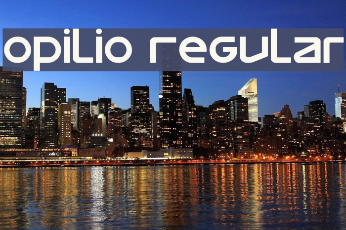 Opilio Regular Font examples