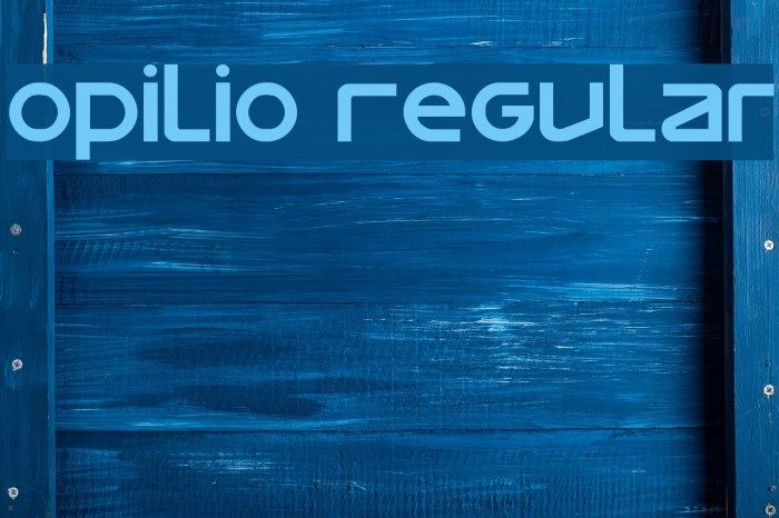 Opilio Regular Font examples