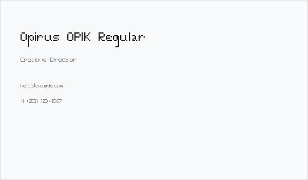 Opirus OPIK Regular Business Card