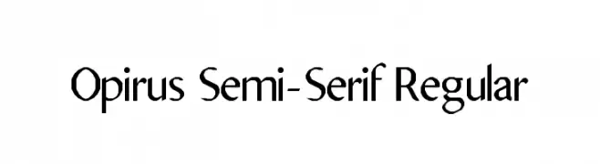Opirus Semi-Serif Regular  Fuentes Gratis Descargar