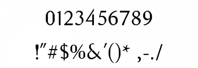 Opirus Semi-Serif Regular Font OTHER CHARS