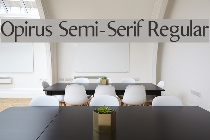 Opirus Semi-Serif Regular Font examples