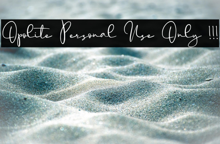 Opolite Personal Use Only !!! Example 2