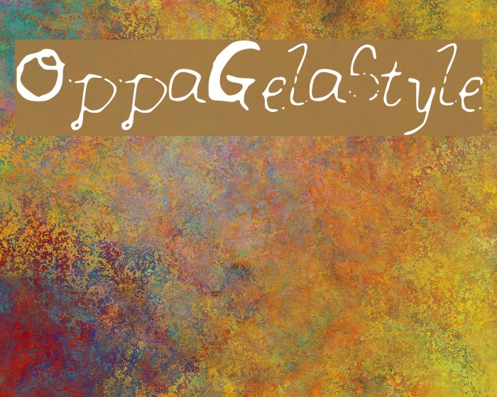 OppaGelaStyle Шрифта examples