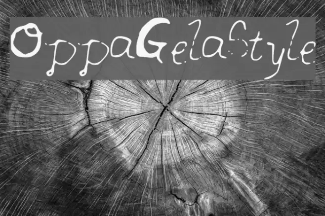OppaGelaStyle Шрифта examples
