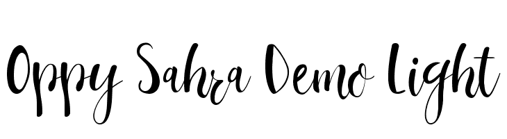 Oppy Sahra Demo Light  Descarca Fonturi Gratis