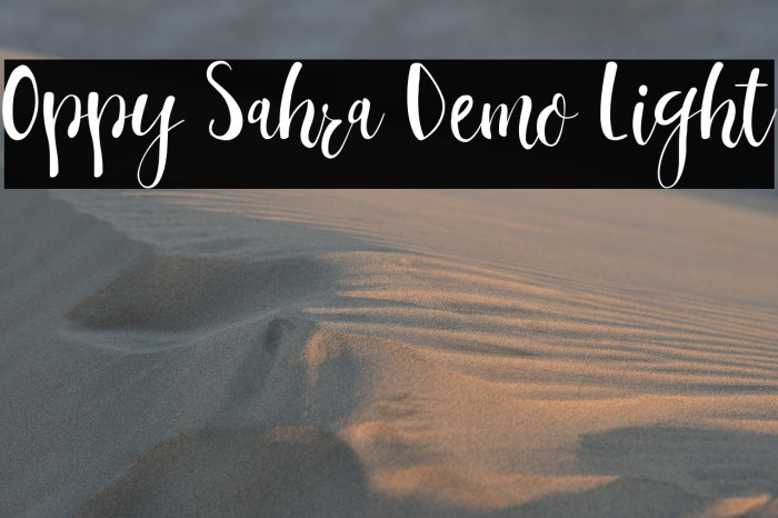 Oppy Sahra Demo Light Example 2