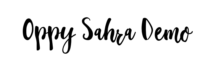 Oppy Sahra Demo  नि: शुल्क फ़ॉन्ट्स डाउनलोड