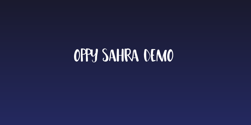 Oppy Sahra Demo Social Header