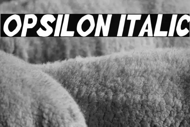 Opsilon Italic फ़ॉन्ट examples