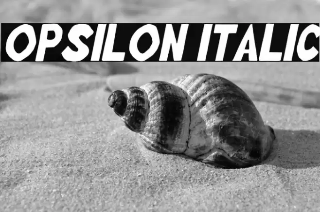 Opsilon Italic फ़ॉन्ट examples