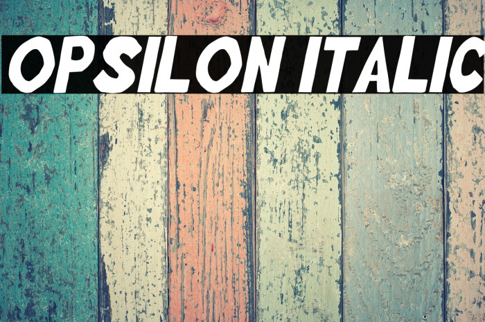 Opsilon Italic Example 3