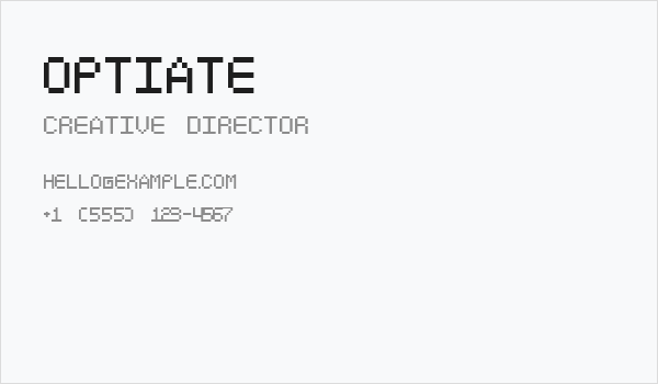Optiate Business Card