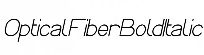 Optical Fiber Bold Italic  Frei Schriftart Herunterladen