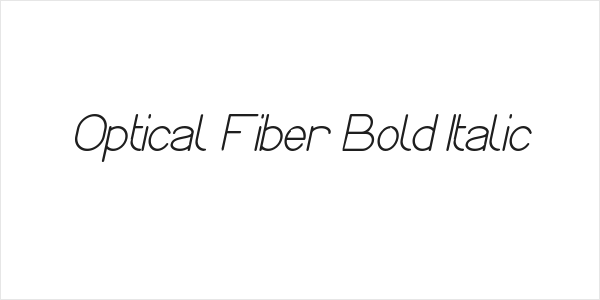 Optical Fiber Bold Italic Logo