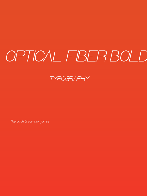 Optical Fiber Bold Italic Poster