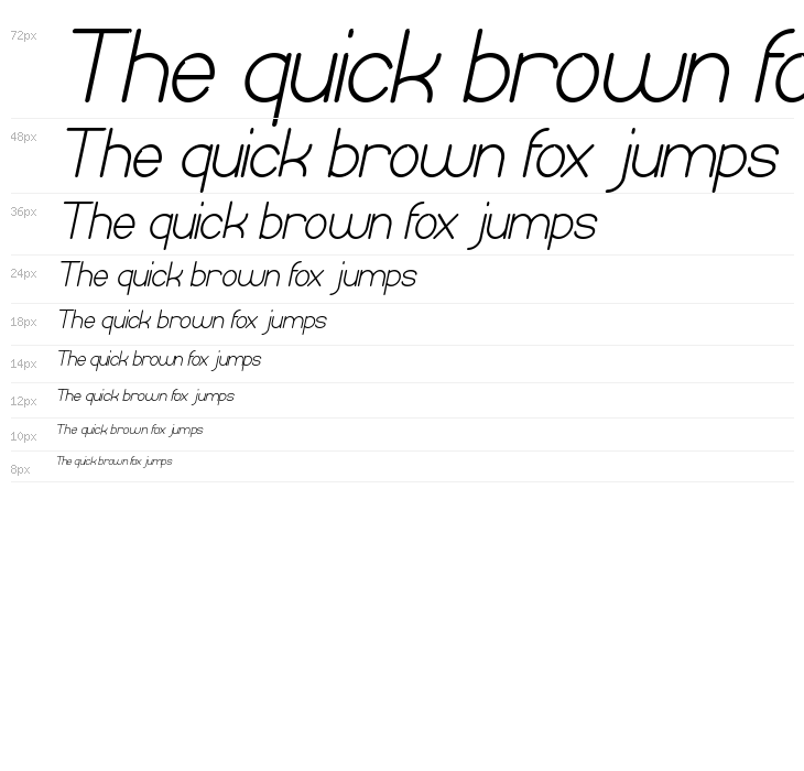 Optical Fiber Bold Italic Waterfall